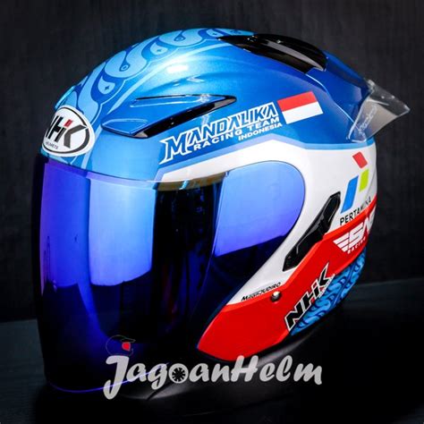 Jual Nhk Helm R Mandalika Gp Edition Blue Double Visor Di Lapak