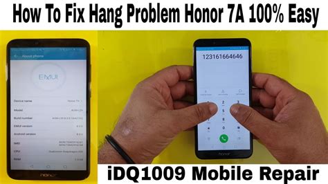 How To Fix Hang Problem Honor 7a 100 Easy Idq1009official Youtube