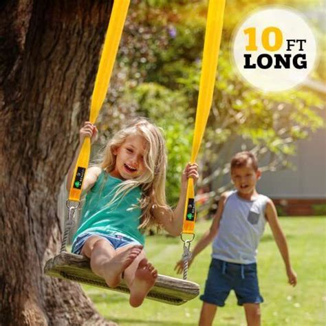 Safe Tree Swing Hanging Kit Set Of Ft Long Straps With Two Alloy