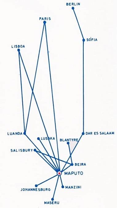 Linhas A Reas De Mo Ambique November Route Map