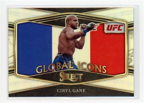 2022 Panini Select UFC Global Icons Silver Prizm 11 Ciryl Gane For