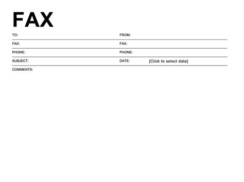 Fax Cover Sheet Free Template