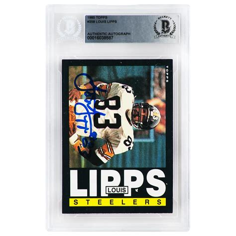 Louis Lipps Signed Topps Rc Bgs Pristine Auction