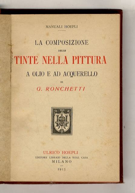 La Composizione Delle Tinte Nella Pittura A Olio E Ad Acquerello By