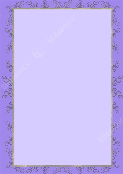 Plain Border In A Single Color Page Border Background Word Template And Google Docs For Free ...