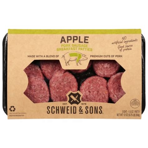 Schweid Sons Apple Pork Sausage 8 Pk 12 Oz Kroger