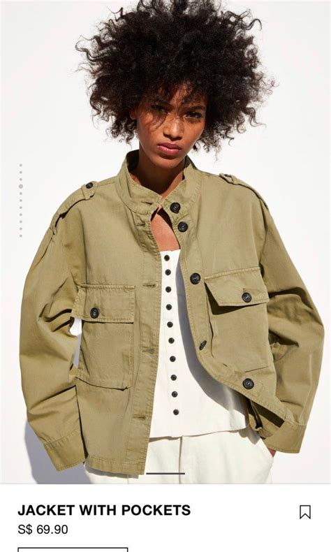 Zara Army Green Jacket Womens Fashion Coats Jackets And Outerwear