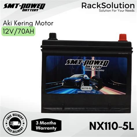 Jual SMT Power Battery Aki Mobil NX110 5L 12 Volt 70AH Baterai Kering