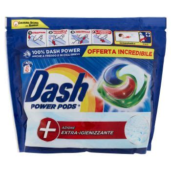 Dash Power Pods Detersivo Lavatrice Extra Igienizzante 43 Caps