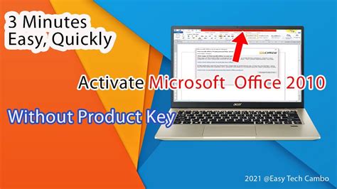 3 Minutes To Activate Microsoft Office 2010 Without Product Key Easy