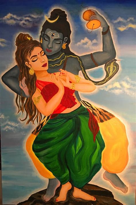 Lord Shiva And Parvati Dancing