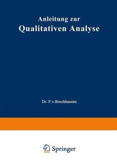 Anleitung Zur Qualitativen Analyse Von Ernst Schmidt Johannes Gadamer