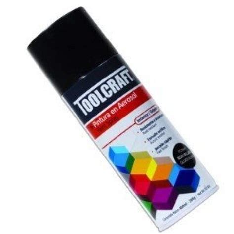 Pintura Aerosol Color Negro Brillante Ml Toolcraft Tc