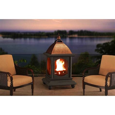 Sunjoy Cobbler Steel Outdoor Fireplace And Reviews Wayfair