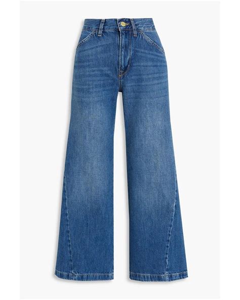 FRAME Le Pixie Palazzo High Rise Wide Leg Jeans In Blue Lyst UK