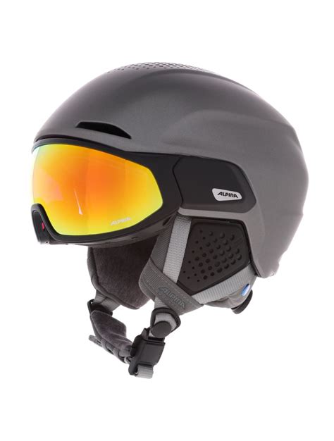 Alpina Alto Qv Skihelm Met Vizier Unisex Gunmetal Matt Zilver Skiwebshop