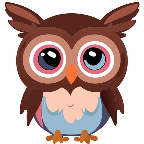 Premium Vector Cute Owl As A Drawing Vector Illustration Kawaii