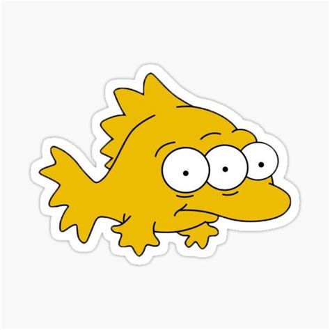 The Simpsons Blinky Three Eyed Fish Sticker Etsy