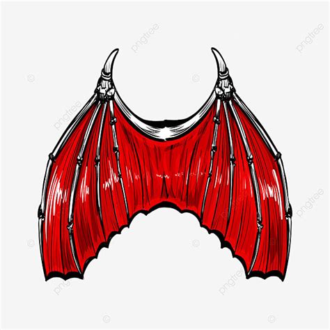 Devil Wing Clipart Hd PNG Hand Draw Red Devil Wings Devil Wings Hand