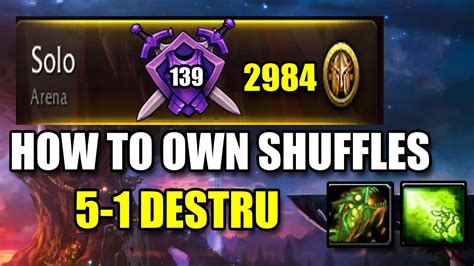 Unstoppable Destruction Warlock Takes On Solo Shuffles Road To Rank 1