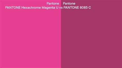 Pantone Hexachrome Magenta U Vs Pantone C Side By Side Comparison