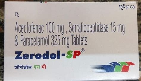 Aceclofenac Mg Serratiopeptidase Mg Paracetamol Mg Tablets