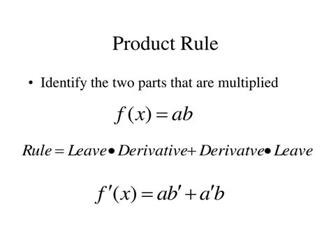 Ppt Calculus 2413 Chapter 33 Product Rule Quotient Rule Higher