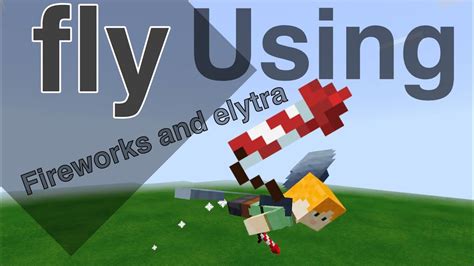 How To Fly Using Fireworks And Elytra In Minecraft Pe Youtube