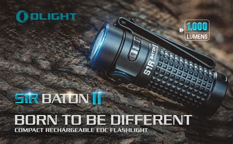 OLIGHT S1R Baton II EDC Torch Light 1000 Lumens Compact Single