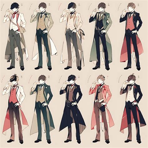 Premium Photo | Anime Character Design Male Western Suit Formal Wedding ...