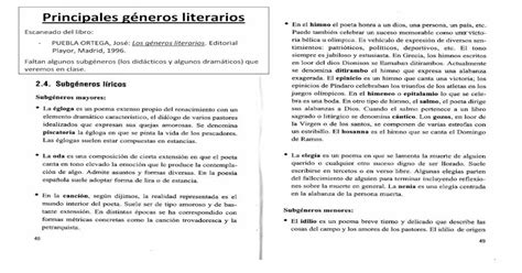 Principales géneros literarios profedelengua es La serranilla es