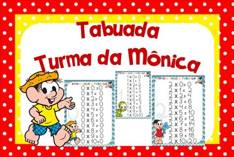 Tabuada Colorida Turma Da M Nica