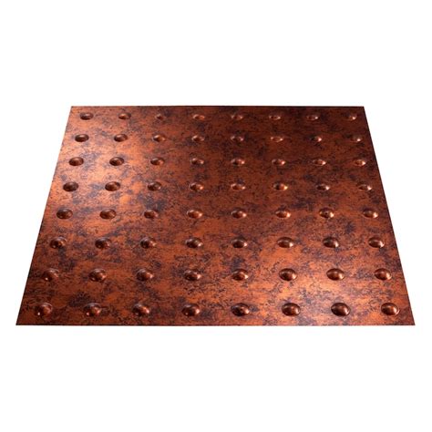 Fasade 2 Ft X 2 Ft Dome Moonstone Copper Pvc Drop Ceiling Tile 5 Pack 20 Sq Ft Case In The