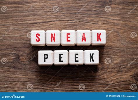 Sneak Peek Word Concept On Building Blocks Text Stock Photo Image