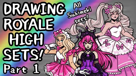 Drawing Royale High SETS All Sukimeki Sets PART 1 YouTube