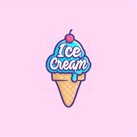 Ice Cream Logo Music Notes Art Text Logo Logos Mascot Logo Design