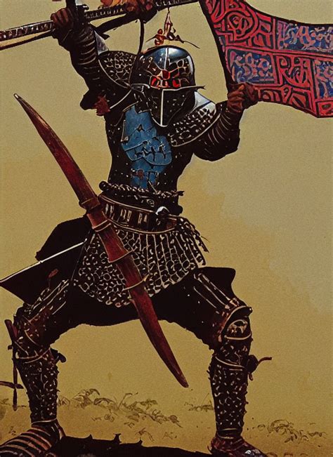 Prompthunt Character Art Illustration Of A Medieval Byzantine Infantry