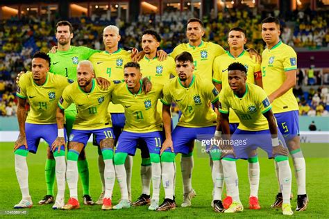 Teamphoto Of Brazil Prior To The Fifa World Cup Qatar 2022 Round Of