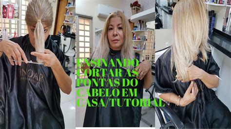 Ensinando cortar as pontas do cabelo em casa por Jô Cavalcante YouTube