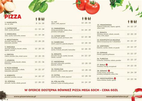 Menu At Pizzeria Tecza Krasnystaw