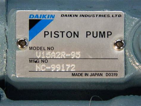 New Daikin V Series Hydraulic Piston Pump V A R Nib Ebay