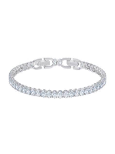 Buy Swarovski White Rhodium Plated Tennis Deluxe Bracelet Bracelet