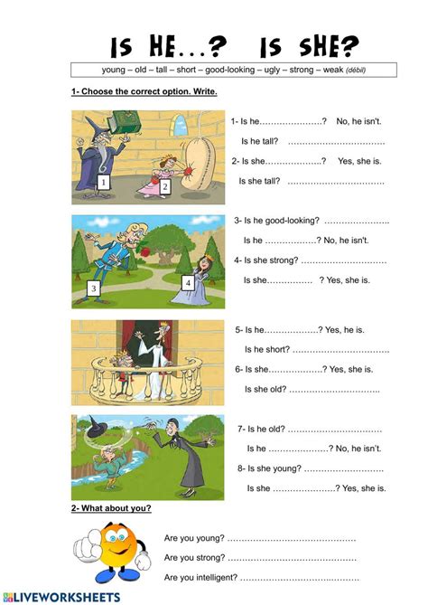 Live Worksheet For English