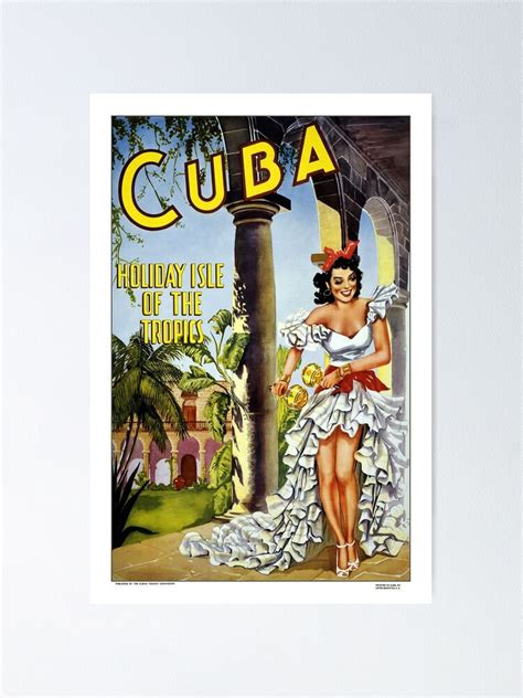 "Vintage Cuba Travel Poster" Poster for Sale by AllVintageArt | Redbubble