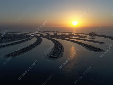 Aerial view of The Palm Jumeirah, Dubai, UAE - Stock Image - F039/0370 ...