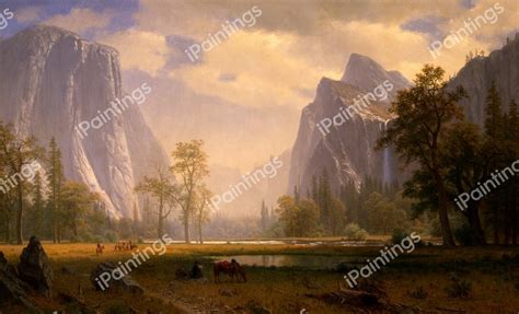 Looking Up The Yosemite Valley Painting By Albert Bierstadt