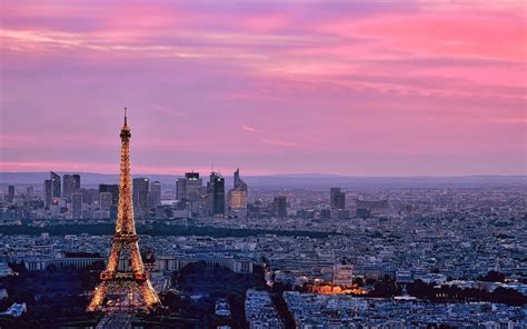 Pink Sunset In Paris France Wallpapers And Images Wallpapers