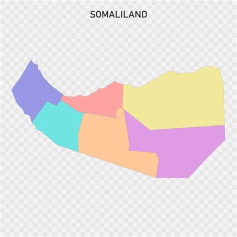 Mapa De Color Aislado De Somalilandia Vector Premium