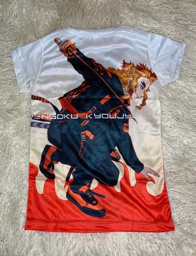 Polera Con Estampado D Kyojuro Rengoku Demon Slayer Cuotas Sin Inter S