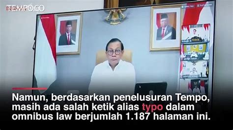 Masih Ada Typo Di UU Cipta Kerja Yang Diteken Presiden Jokowi 60